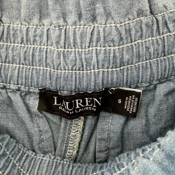 Lauren Ralph Lauren BNWT Tie Paperbag 100% Cotton Pants - Picture 6 of 6